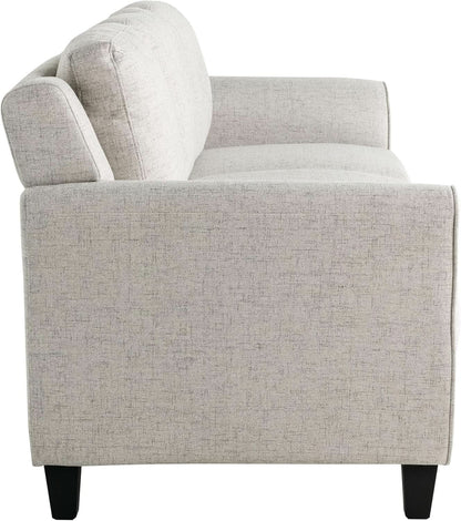 Harrington Sofa Beige With Curved Arms For Living Room