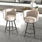 Stylish Swivel Bar Stools Set of Two Beige
