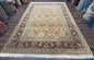 Fine Pak Persian Rug 9x12, Gold and Wine Red, Panel Design, 330 KPSI