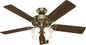 Antique Brass 52 Inch Ceiling Fan With LED Light Kit