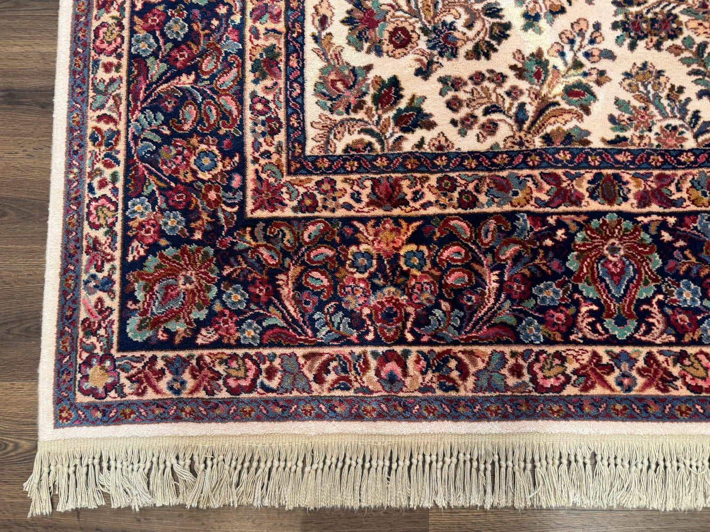 Karastan Rug 8.8 x 10.6 Ivory Sarouk #700/760, Wool Discontinued Original 700 Series