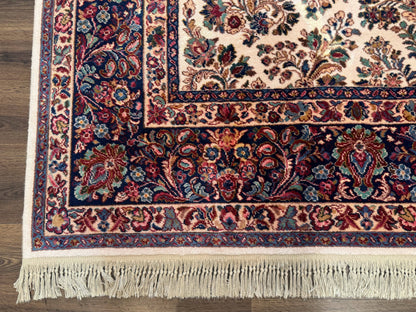 Karastan Rug 8.8 x 10.6 Ivory Sarouk #700/760, Wool Discontinued Original 700 Series