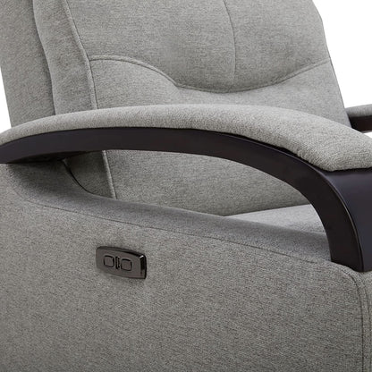 Fabric Power Swivel Glider Rocker Recliner Chair Light Grey
