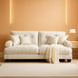 White Velvet Pet Hair Resistant Modular Recliner Sofa