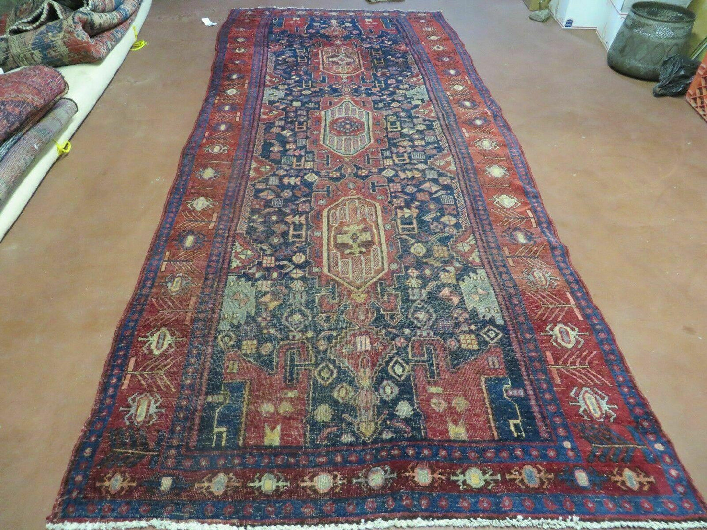 4' X 10' Antique Handmade Turkish Floral Tribal Oriental Wool Rug #627