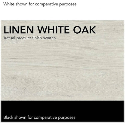 Linen White Oak 5 Shelf Bookcase Set 2 Tall 66H 32W 13D
