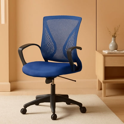 Blue Ergonomic Mesh Back Gaming Chair With Lumbar Support
