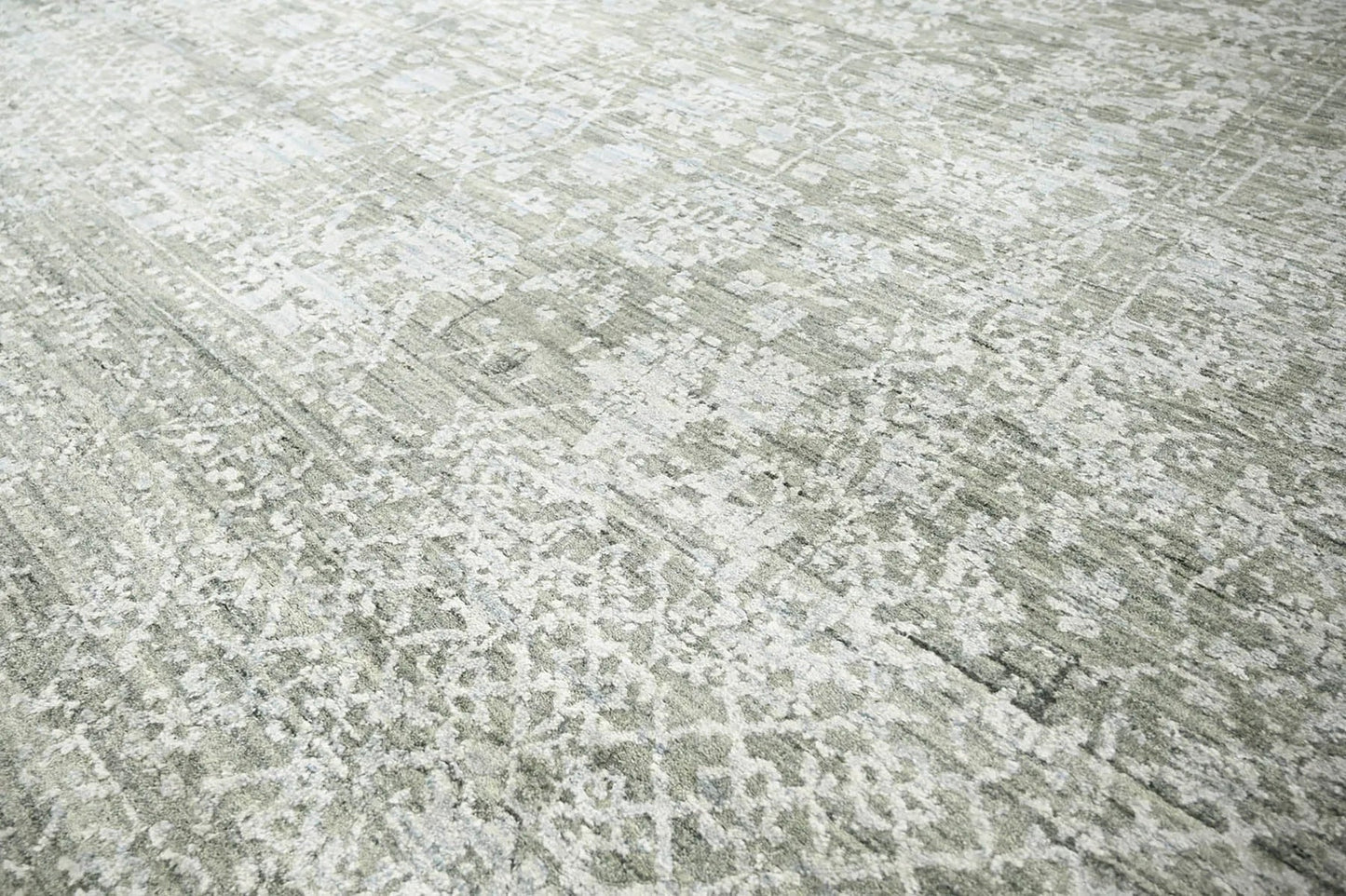 8x10 Gray, Beige Hand Knotted 100% Wool Modern & Contemporary Oriental Area Rug