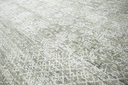 8x10 Gray, Beige Hand Knotted 100% Wool Modern & Contemporary Oriental Area Rug