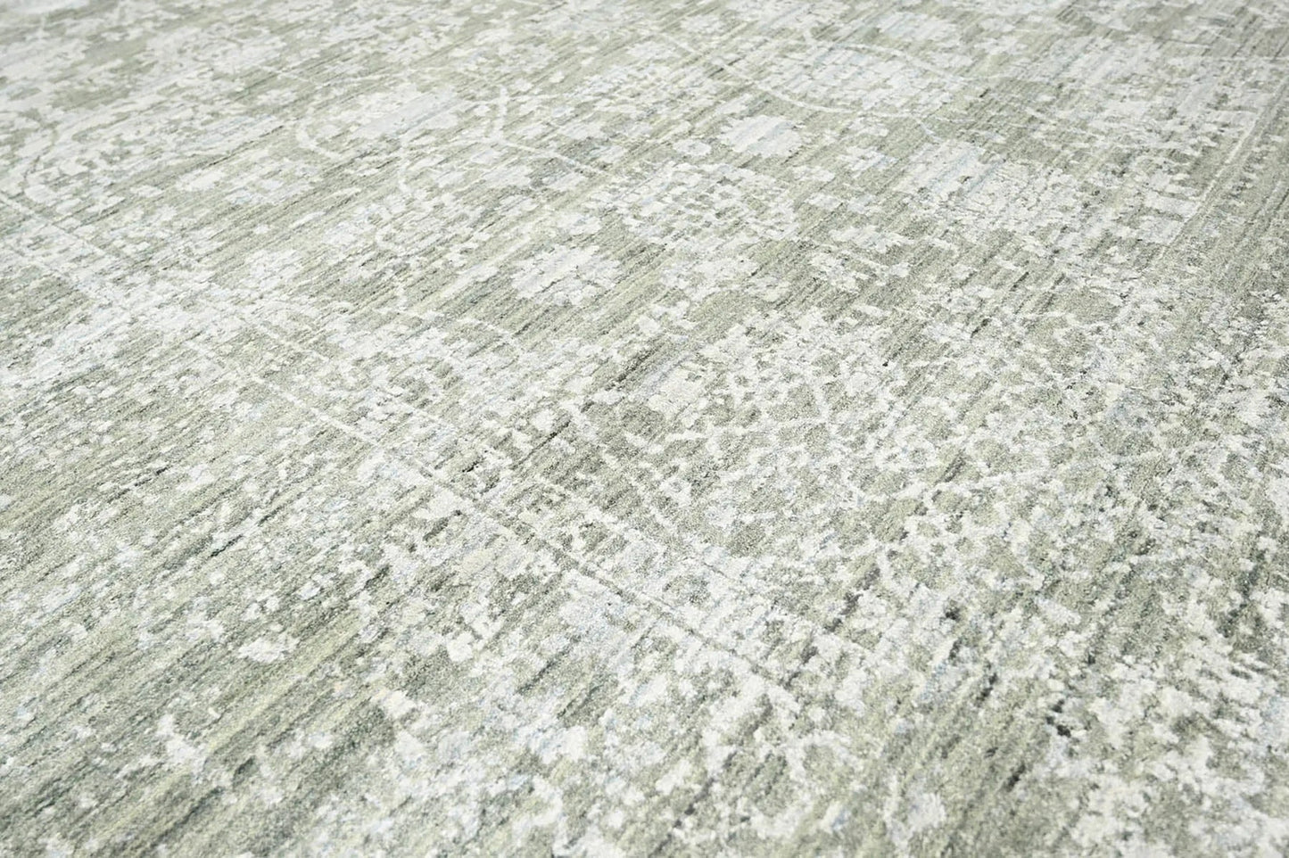 8x10 Gray, Beige Hand Knotted 100% Wool Modern & Contemporary Oriental Area Rug