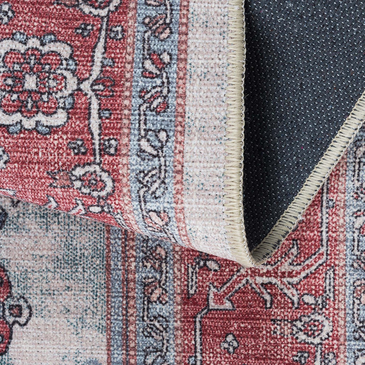 Sandrine Blue Orange Serapi Antique Persian Rug