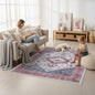 Sandrine Blue Orange Serapi Antique Persian Rug