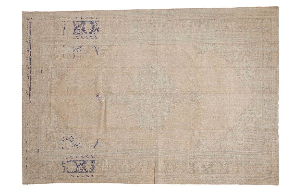 6.5x9.5 Vintage Distressed Oushak Carpet