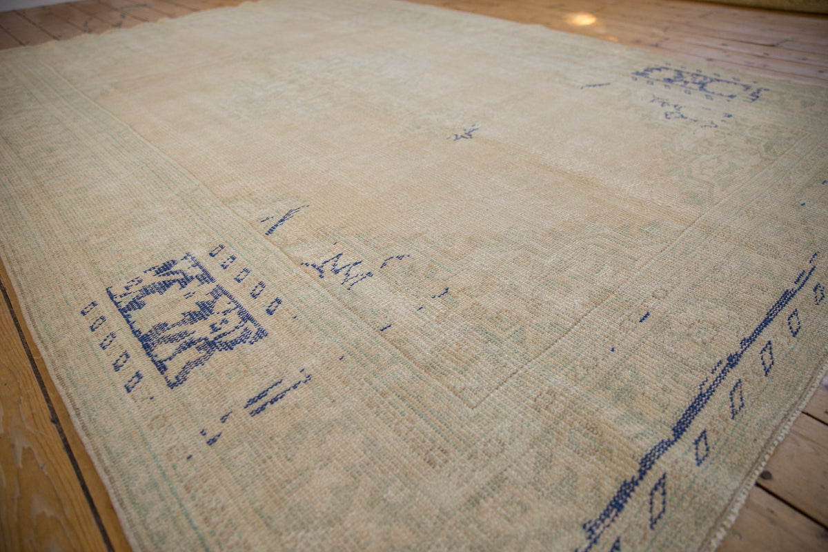 6.5x9.5 Vintage Distressed Oushak Carpet