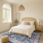 Axelle Blue Turkish Oushak Vintage Rug