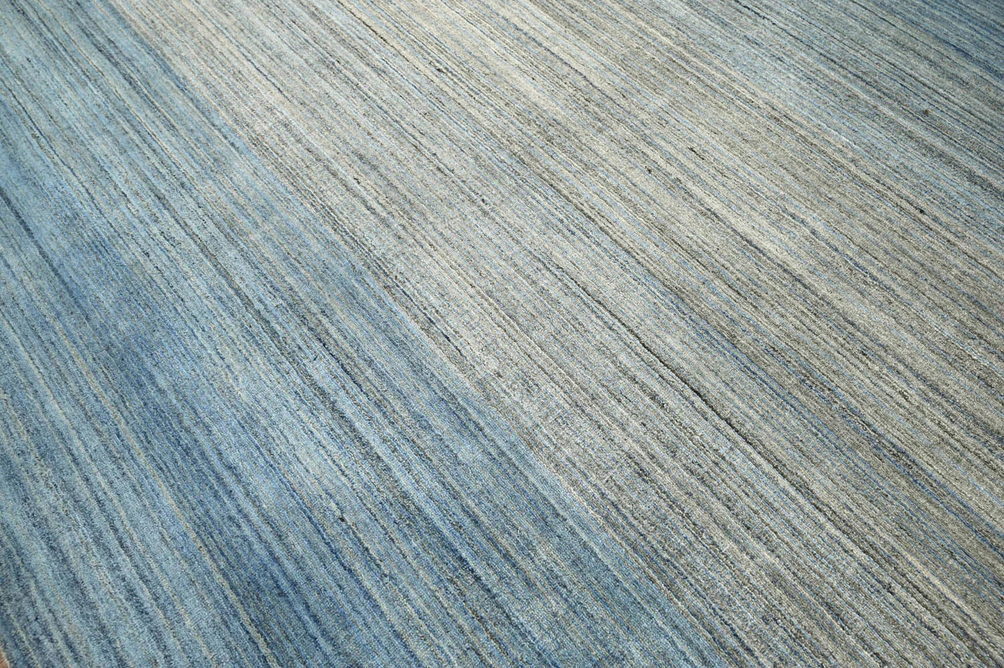 Multi Size Gray, Blue Hand Knotted Tibetan 100% Wool Modern & Contemporary Oriental Area Rug