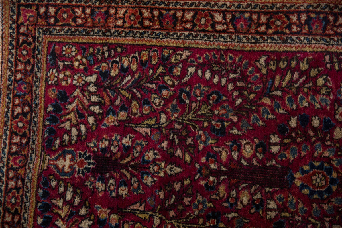 2.5x5 Vintage Fine American Sarouk Rug Runner