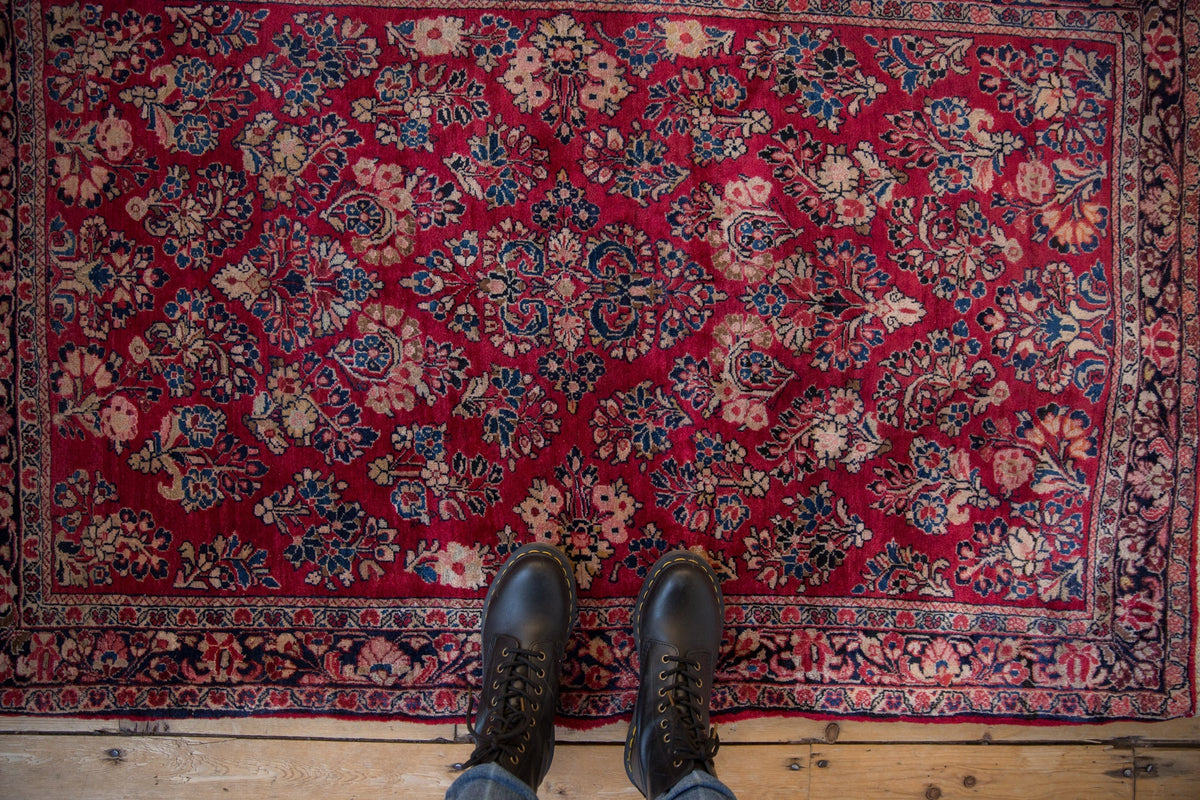 3.5x5 Vintage Fine German Sarouk Rug