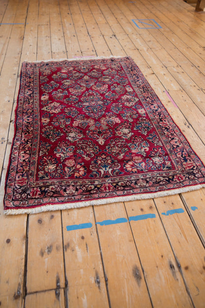 3.5x5 Vintage Fine German Sarouk Rug
