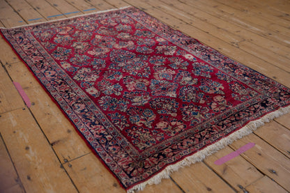 3.5x5 Vintage Fine German Sarouk Rug