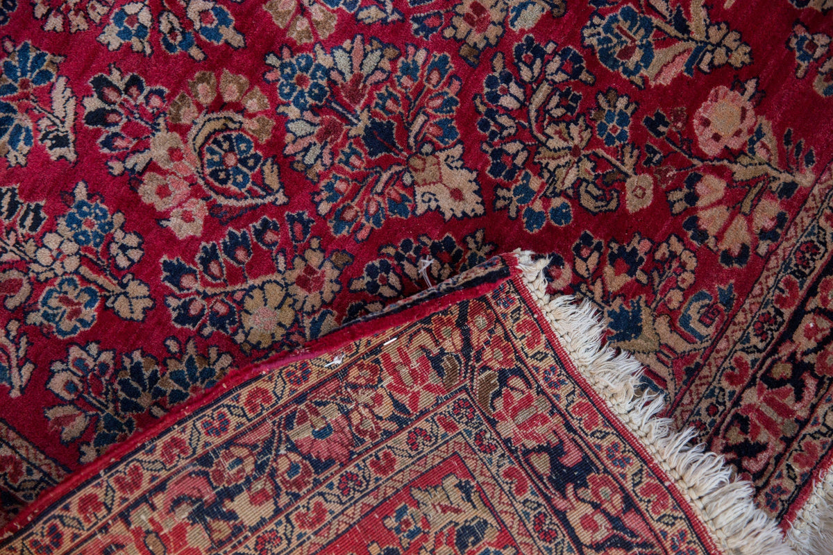 3.5x5 Vintage Fine German Sarouk Rug