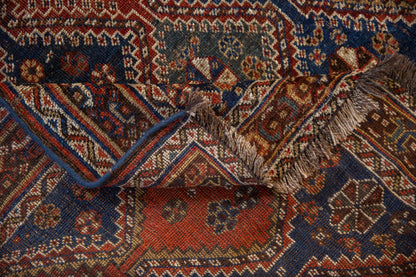 4x4.5 Antique Qashqai Square Rug