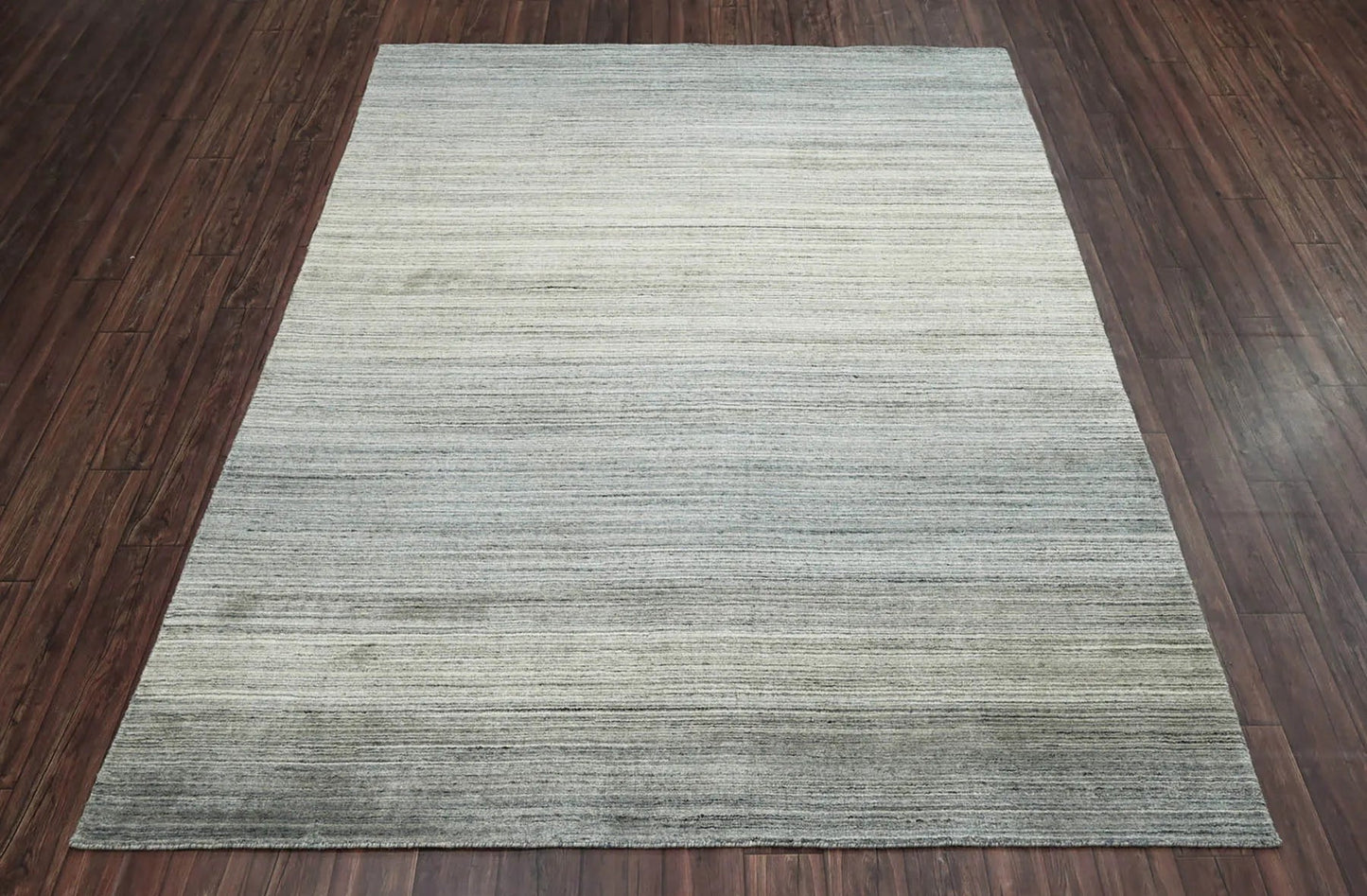 Multi Size Tone On Tone Gray LoomBloom Hand Knotted Modern & Contemporary Textured Tibetan 100% Wool Oriental Area Rug