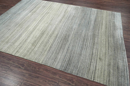 Multi Size Tone On Tone Gray LoomBloom Hand Knotted Modern & Contemporary Textured Tibetan 100% Wool Oriental Area Rug