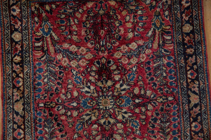 2x2.5 Vintage American Sarouk Square Rug Mat