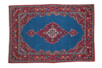 3.5x5.5 Vintage Fine Kashan Rug