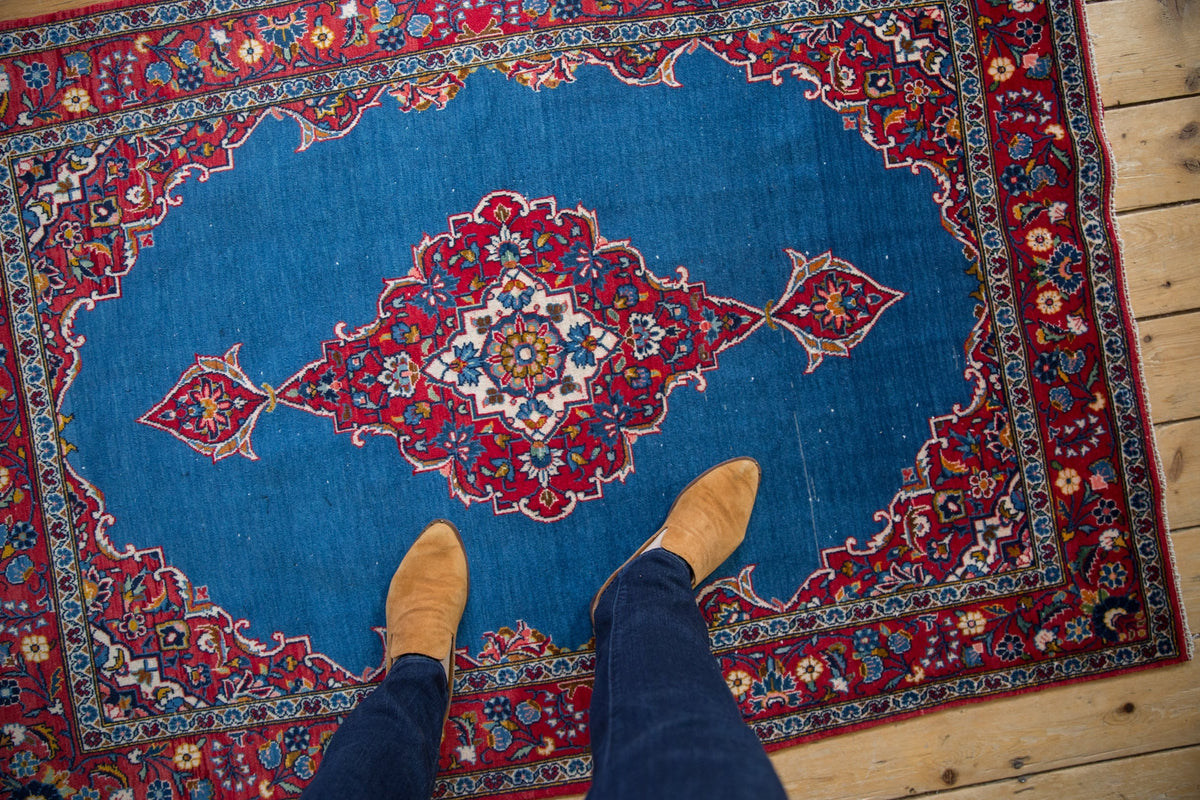 3.5x5.5 Vintage Fine Kashan Rug