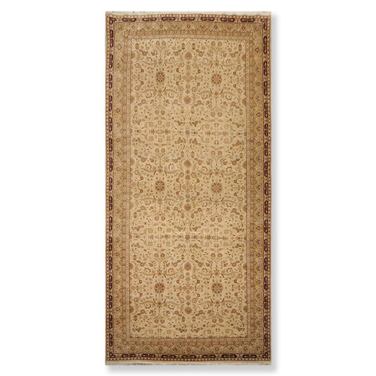 7’5" x 16’ Hand Knotted Palace Runner 150 KPSI Wool Oriental Area Rug Beige