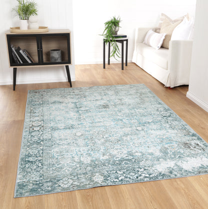 Rania Machine Washable in Blue Rug