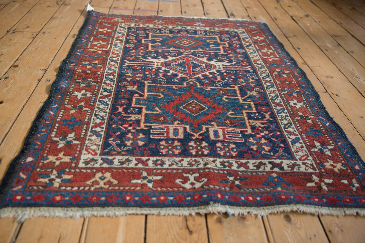 3.5x4.5 Vintage Karaja Square Rug