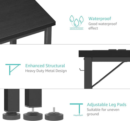 39 Inch Computer Desk With Built In Power Outlet And USB Charging Ports