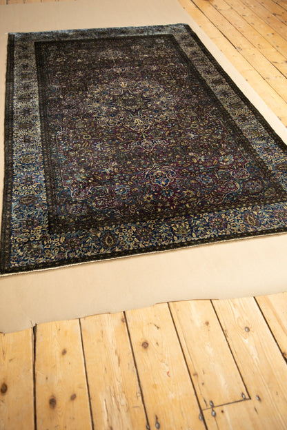 4x7 Antique Silk Kashan Rug