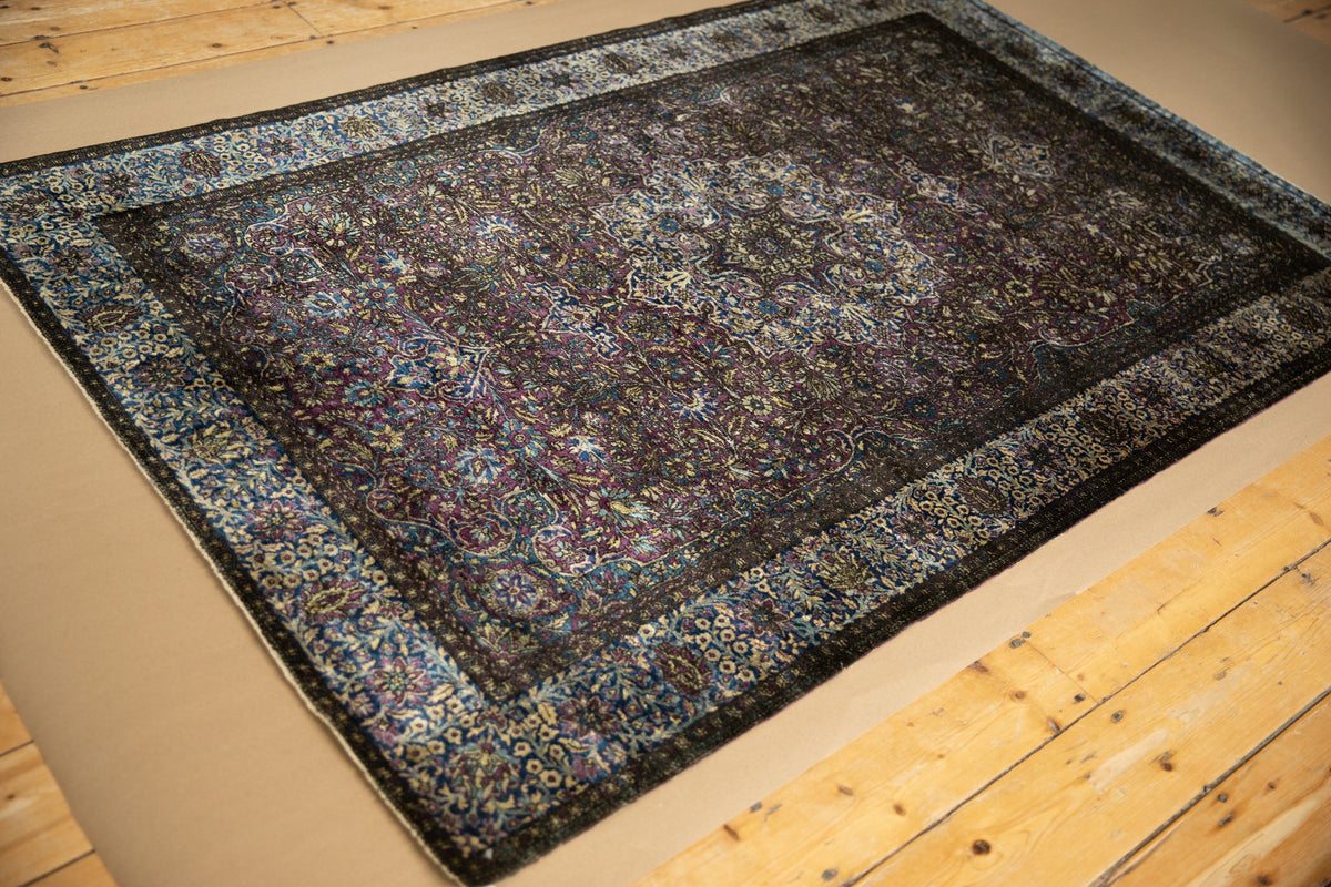 4x7 Antique Silk Kashan Rug