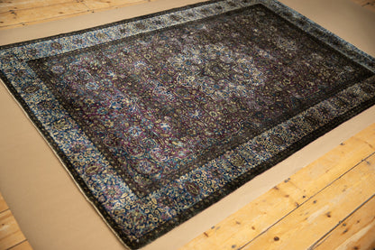 4x7 Antique Silk Kashan Rug