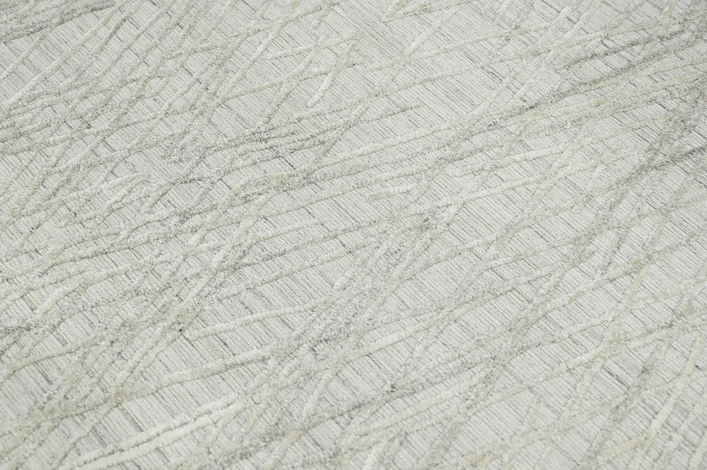 4x6 Tone On Tone Gray LoomBloom Hand Knotted Modern & Contemporary Textured Tibetan 100% Wool Oriental Area Rug