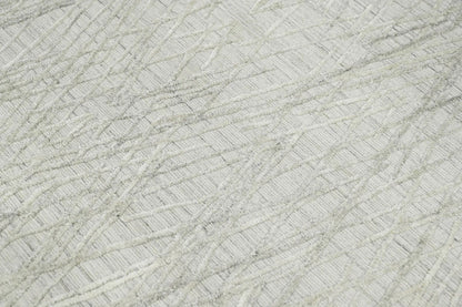 4x6 Tone On Tone Gray LoomBloom Hand Knotted Modern & Contemporary Textured Tibetan 100% Wool Oriental Area Rug