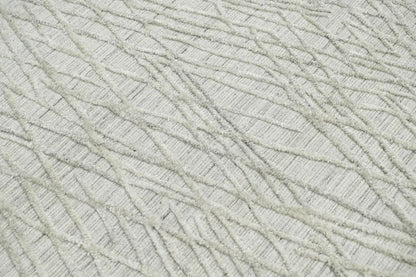 4x6 Tone On Tone Gray LoomBloom Hand Knotted Modern & Contemporary Textured Tibetan 100% Wool Oriental Area Rug