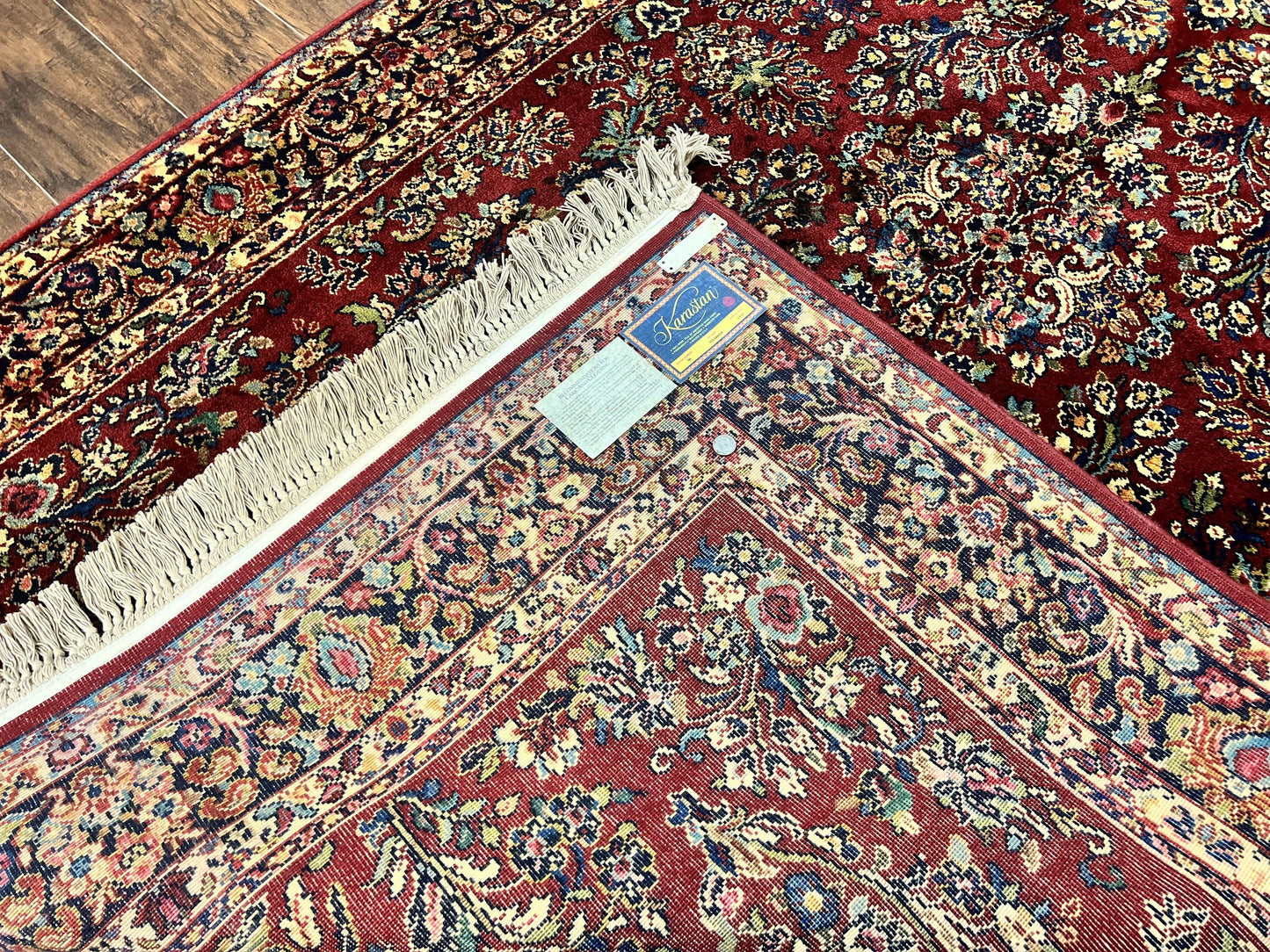 Karastan Rug 5.9 x 9 Red Sarouk #785, Wool Karastan Carpet, Original 700 Series, Vintage Karastan Oriental Rug Discontinued