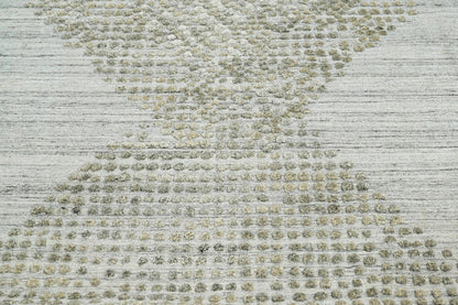 4x6 Gray LoomBloom Hand Knotted Modern & Contemporary Textured Tibetan 100% Wool Oriental Area Rug