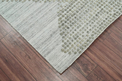4x6 Gray LoomBloom Hand Knotted Modern & Contemporary Textured Tibetan 100% Wool Oriental Area Rug