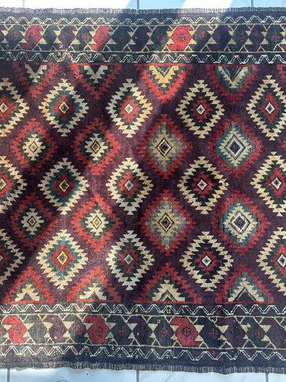 Antique 1900’s Tribal Baluch Wool Rug 4’5” x 8’6”