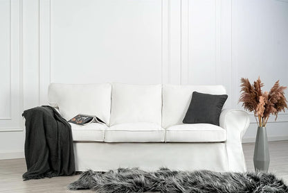 IKEA Ektorp 3 Seat Sofa Slipcover White Replacement