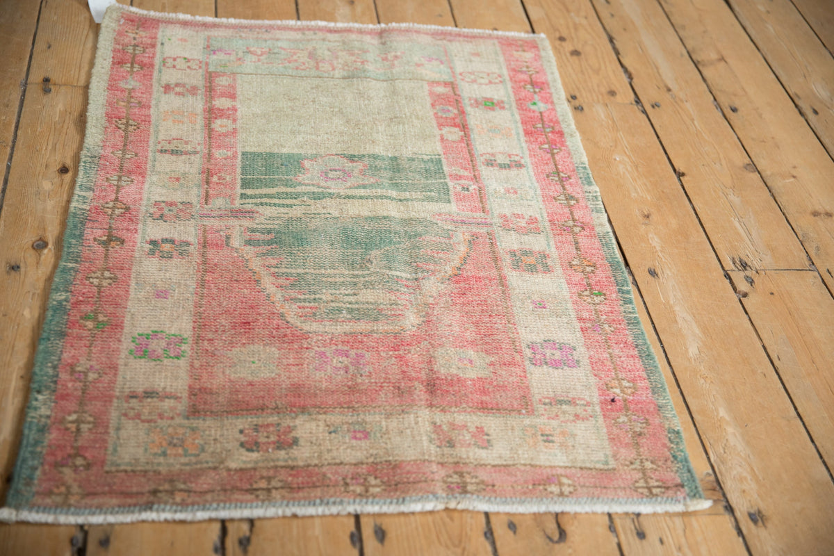 2.5x3.5 Vintage Distressed Oushak Rug