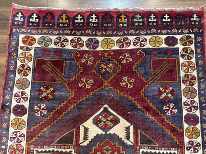Turkish Kazak Rug 5x7, Geometric