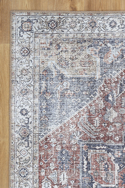 Luna Machine Washable in Red Rug