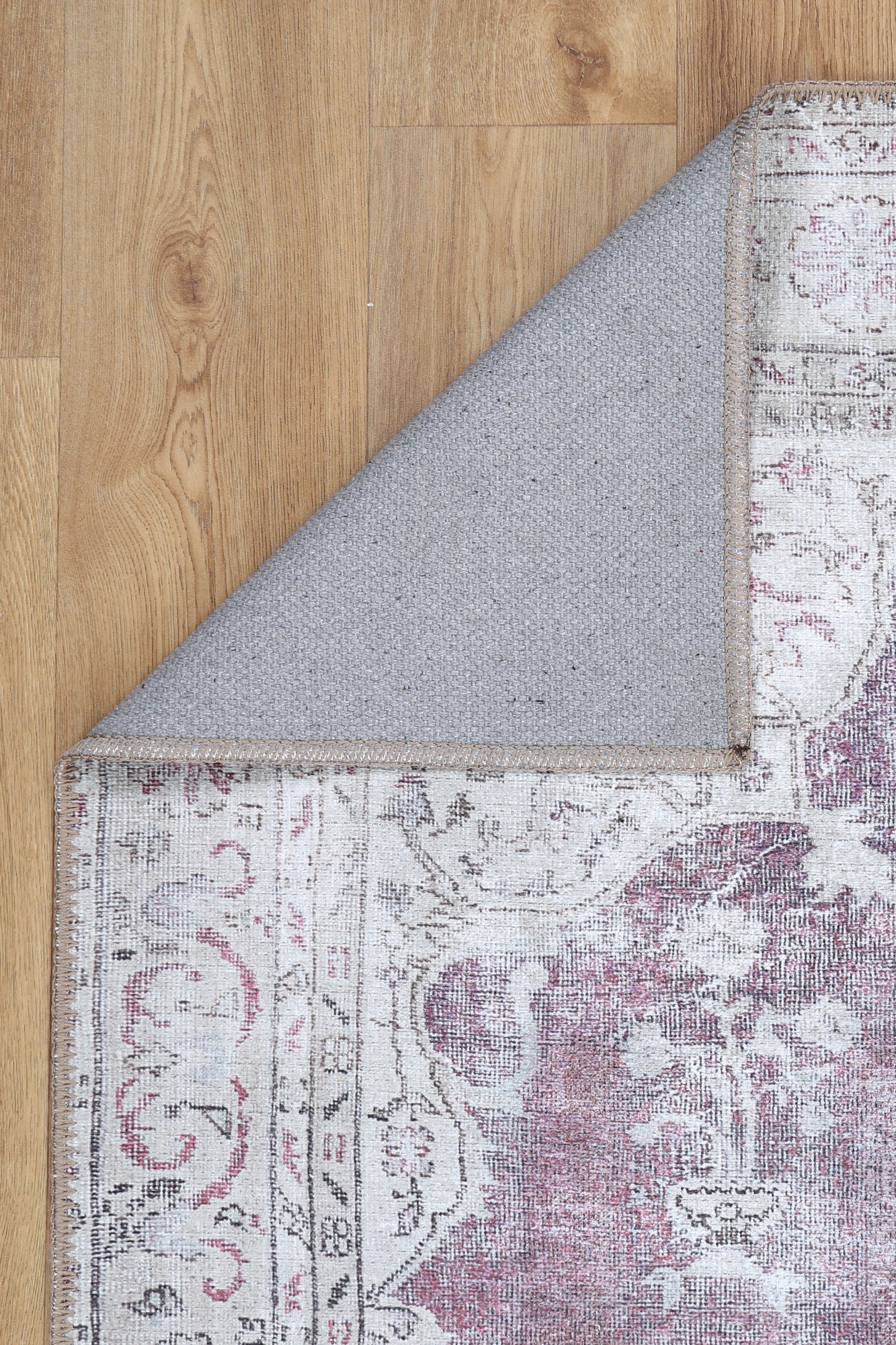 Rose Machine Washable in Purple Rug